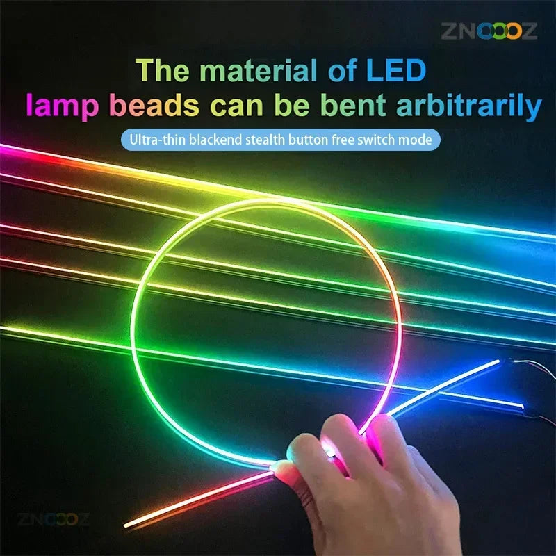 For Audi A1 A3 A6 A7 C5 C6 Q3 Q2 Q7 TT TTS R8 S3 S6  A4 64 Color RGB Symphony Car LED  Interior Ambient Light