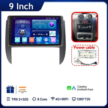 TDARRM For CHEVROLET Aveo 2004-2010 Android 9inch Car Radio GPS Navigation Multimedia Player  Carplay Video Player Head Unit