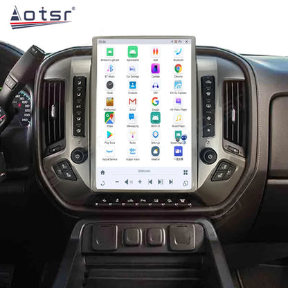For Chevrolet Silverado 2013-2019 GMC SIERRA 2014-2020 audio 2 din android receiver tesla style auto multimedia DVD play GPS