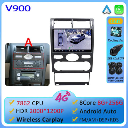 Car Android 13  For Ford Mondeo 3 2000-2007 Car Radio Multimedia Video Player Navigation GPS No 2 din Dvd 4G WIFI Carplay Stereo