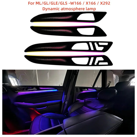 Automotive LED dynamic atmosphere light is suitable for Mercedes-Benz ML GL GLE GLS mold ambient light W166 X166 X292 auto parts