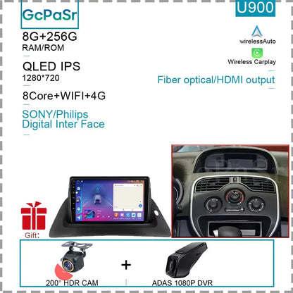 Car Radio Android For Renault kangoo 2008 2009 2010 2011 2012 2013 2014 2015 - 2018 Multimedia Player GPS Carplay Android Auto
