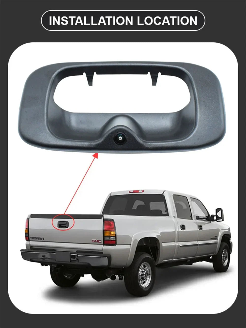 170° AHD 1920*1080P Pickup Trunk Handle Vehicle Camera For Chevrolet Silverado GMC Sierra 1999-2007 Reverse Car Camera