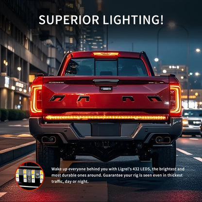 Tailgate Light bar 1.5 Meter Triple Row LED Strip for Pickup Trailer SUV RV Red Brake White Reverse Sequential Amber Turning
