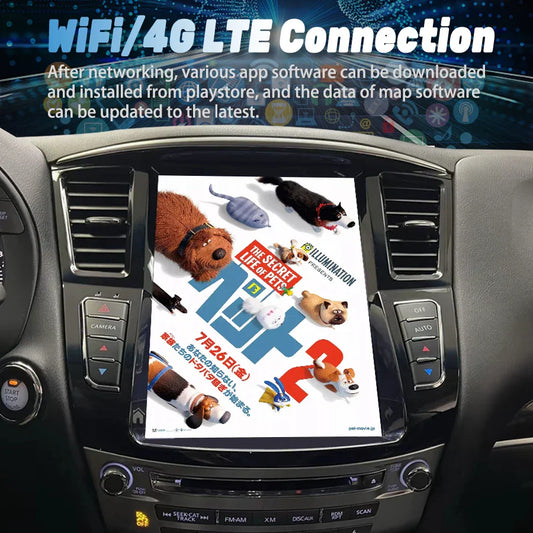 256gb Radio For Infiniti QX60 JX35 2014-2019 Android 13 Touch Screen Car Navi Multimedia Player Wireless Carplay Tape Recorder