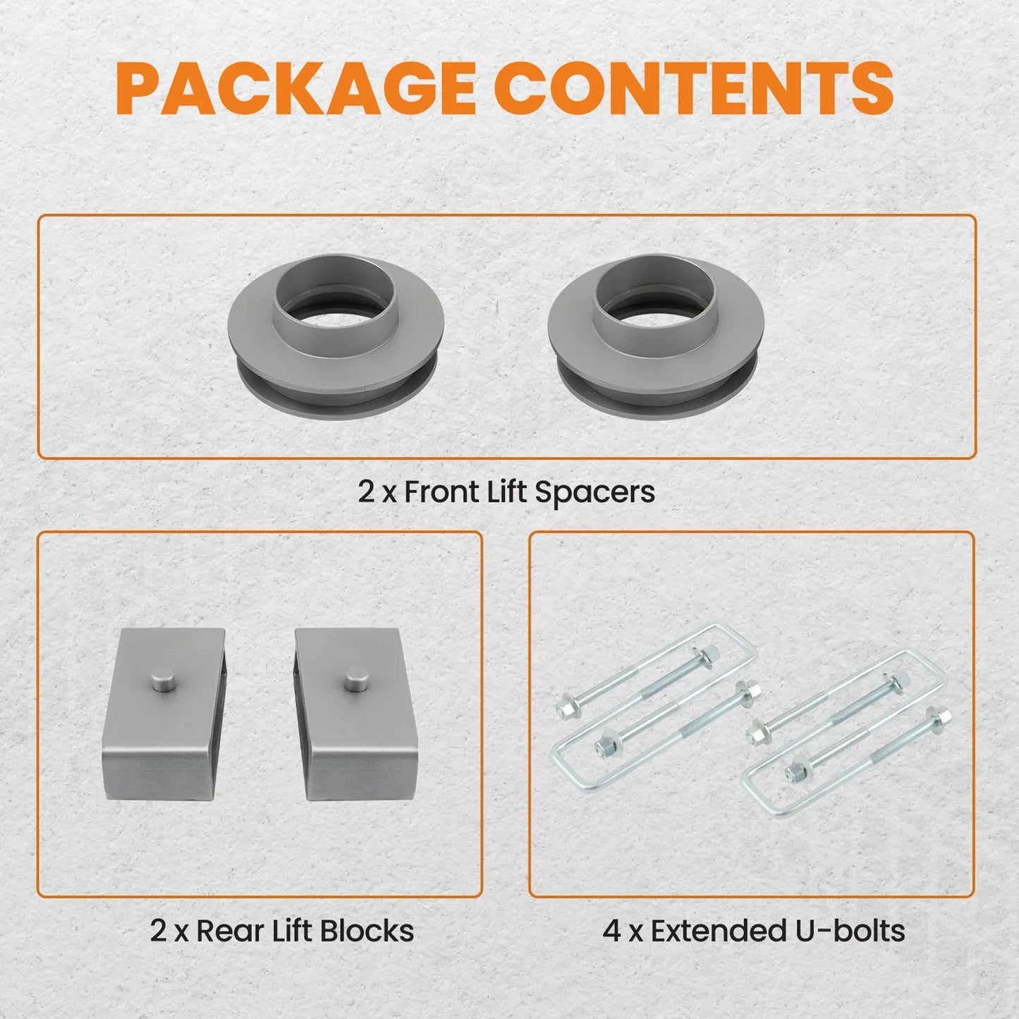 3" Front and 3" Rear Lift Kit For Chevrolet Silverado 1500 2WD 6-Lug 1999-2006