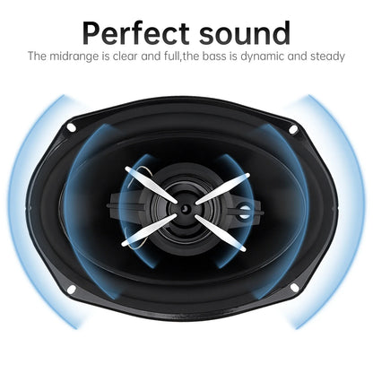 2pcs 12V 6 x 9 Inch Car HiFi Full Range Frequency Speakers Universal 3 Way Coaxial Speakers