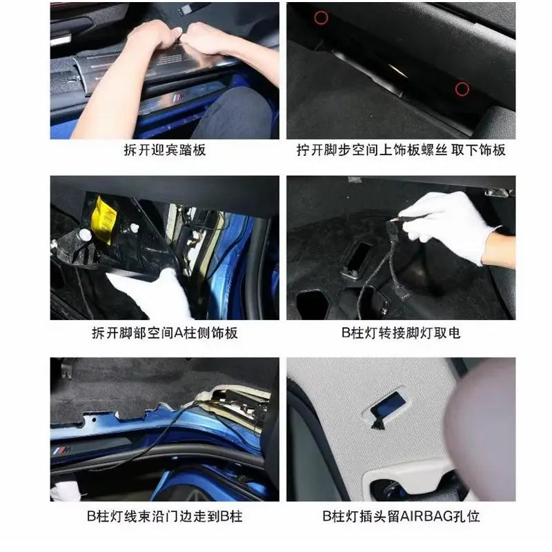 LED B Pillar Side Lamp Ambient Light For BMW F30 F31 F34 F35 3 Serie F32 F33 F36 3GT 4 Serie Atmosphere Interior Illumination
