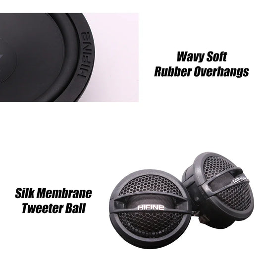 6.5 Inch Two Way Speaker Car Speaker Set 4 Ohms RMS 60W MAX 250W High Quality Car Audio Universal Modification Car Speaker Kit