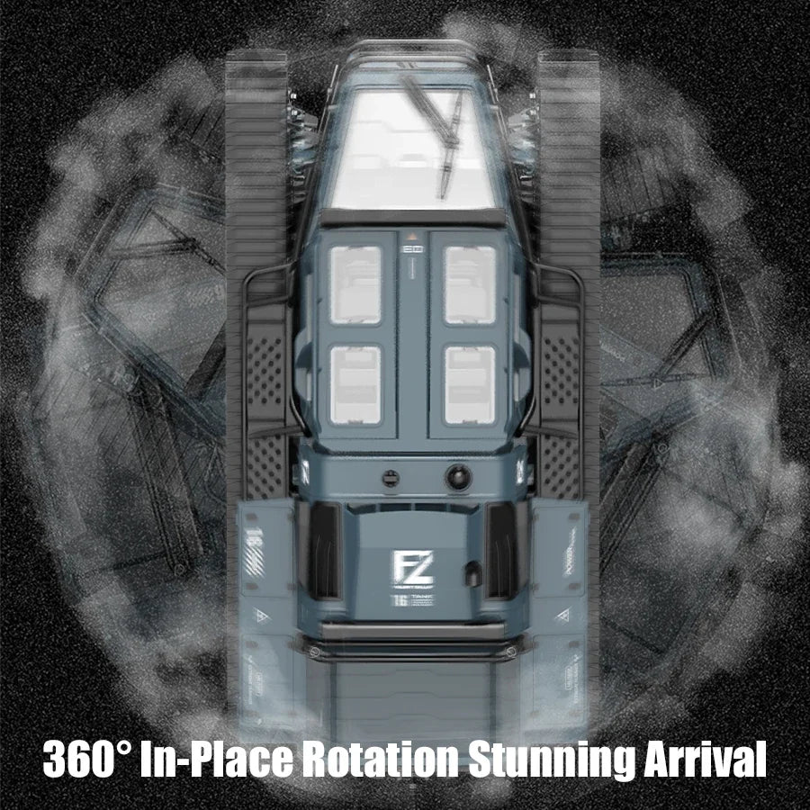 JJRC C8812 LED Light Full Scale Tracked Tank Simulation Model Toy RC Car Model Drift Remote Control Off-Road Vehicle Boy Gift