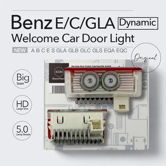 For Benz Welcome Car Door Light E Class A B C W212 W213 W205 GLA GLC X253 W246 X166 W166 W164 G GLE GLS dynamic Icon Projector