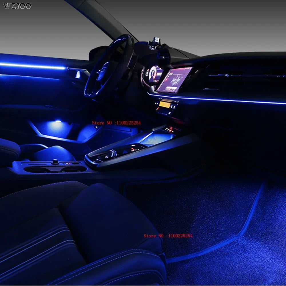 Atmosphere Lamp For A3 A3L 2021-2025 Dynamic Magic 30 Colors Mobile Control Saddle Trim Car RGB magic Symphony Ambient LED Light
