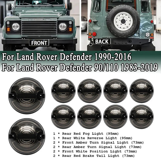 for Land Rover Defender 90/110 1983-2019 Upgrade LED Fog Lights Stop Brake Reversing Light Turn Signal Lamps Position Lights