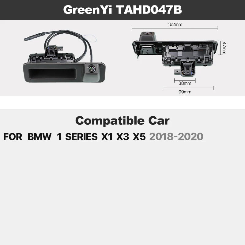 Dynamic Trajectory Trunk Handle Rear View Camera For BMW X1/3/5 E39 E53 E82 E88 E84 E90 E91 E92 E93 E60 E61 E70 F10 F30 F11 F25