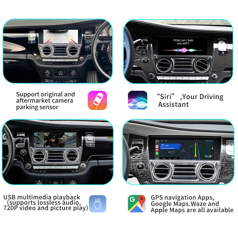 Wireless Carplay Decoder For Rolls Royce Wraith Ghost Phantom Dawn With Android Auto CarPlay Airplay Autolink Module Smart Box