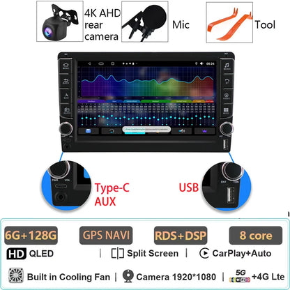 Car Radio Android 14 For Ford Fiesta Mk 6 2009 - 2018 Mirror Link AutoMotive Smart Car Systems GPS Navigation Bluetooth 8 Core