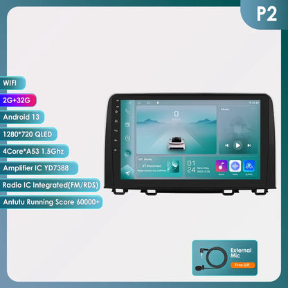 Hizpo Car Stereo Radio For Honda CRV CR-V 2017 - 2021 Multimedia Player Navigation GPS Carplay 2 Din Android Head Unit Wifi DSP