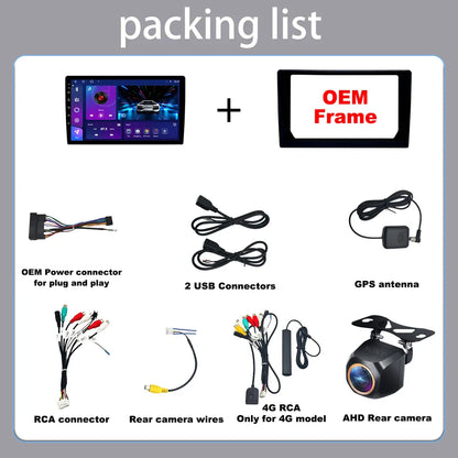 For Ford C-MAX 2003 - 2010 Android 14 Carplay Auto Car Radio Multimedia Video Player Navigation GPS No 2Din 2 Din DVD DSP 4G