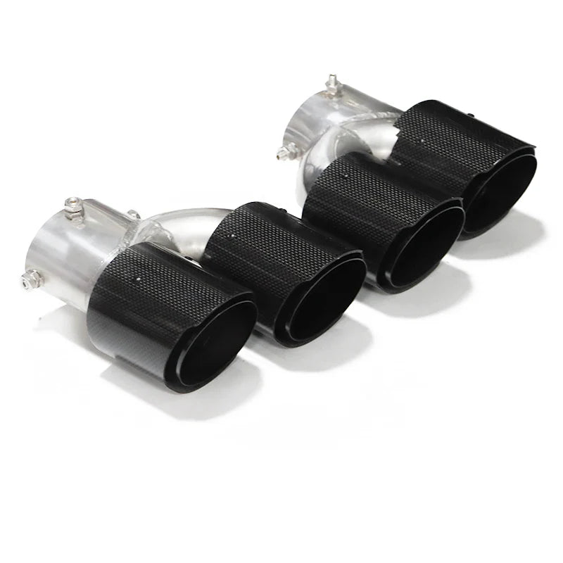 For BMW G20 G21 M340i G42 440i G22 M240i Dual Four Out M Exhaust Carbon Fiber Muffler Tip Exhaust System Nozzle Tailpipe 2020+