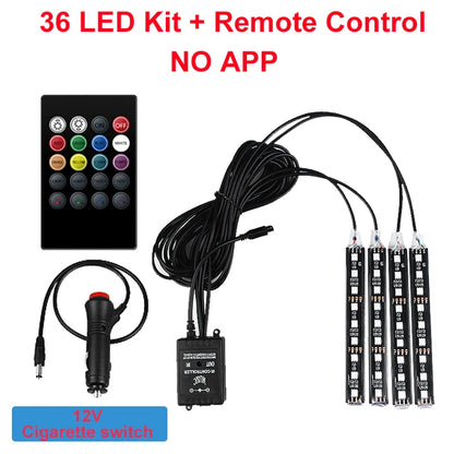 Car Interior RGB LED Strip Lights – Smart APP, Music Sync, Flexible Glow – Your Ultimate Ambient Decoration
