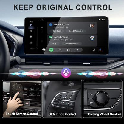 BRUXE 2025 2 in 1 Wired to Wireless CarPlay Adapter Android Auto Dongle CarPlay Conversion Box for Original Wired CarPlay Car