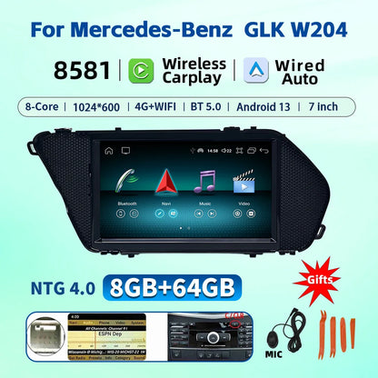 7 Inch Carplay Android 13 Auto Car Intelligent Systems For Mercedes Benz E Class W212 A207 X204 DSP Stereo Touch Screen