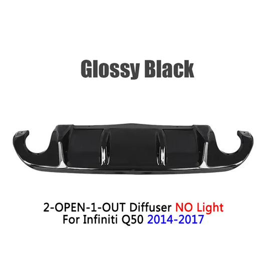 Diffuser For Infiniti Q50 2014-2017 Accessories Rear Bumper Posterior Lip W/ Light Body Kit Auto Exterior Modification Parts HOT