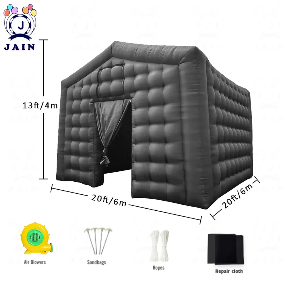 Large Inflatable Cube Disco Tent, Square Gazebo, Event Room, Big Mobile Portable, Night Club Party Pavilion For Outdoor