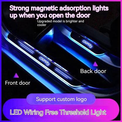 For Mini Cooper S R50 R51 R52 R56 R57 R58 R59 R61 R62 R53 R54 R55 F54 F55 F56 R60 Car Wireless LED Welcome Pedal Threshold Light