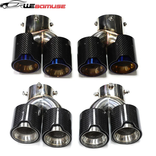 For BMW G20 G21 M340i G42 440i G22 M240i Dual Four Out M Exhaust Carbon Fiber Muffler Tip Exhaust System Nozzle Tailpipe 2020+