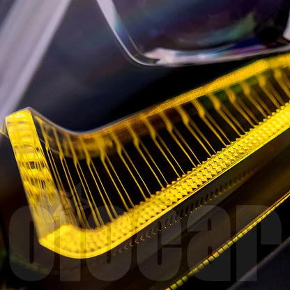 CSL Style Lemon Yellow DRL Daytime Running Light LED Chips For BMX Z4 G29 2019-2023 Fashion Headlight Angel Eyes Daylight Yellow