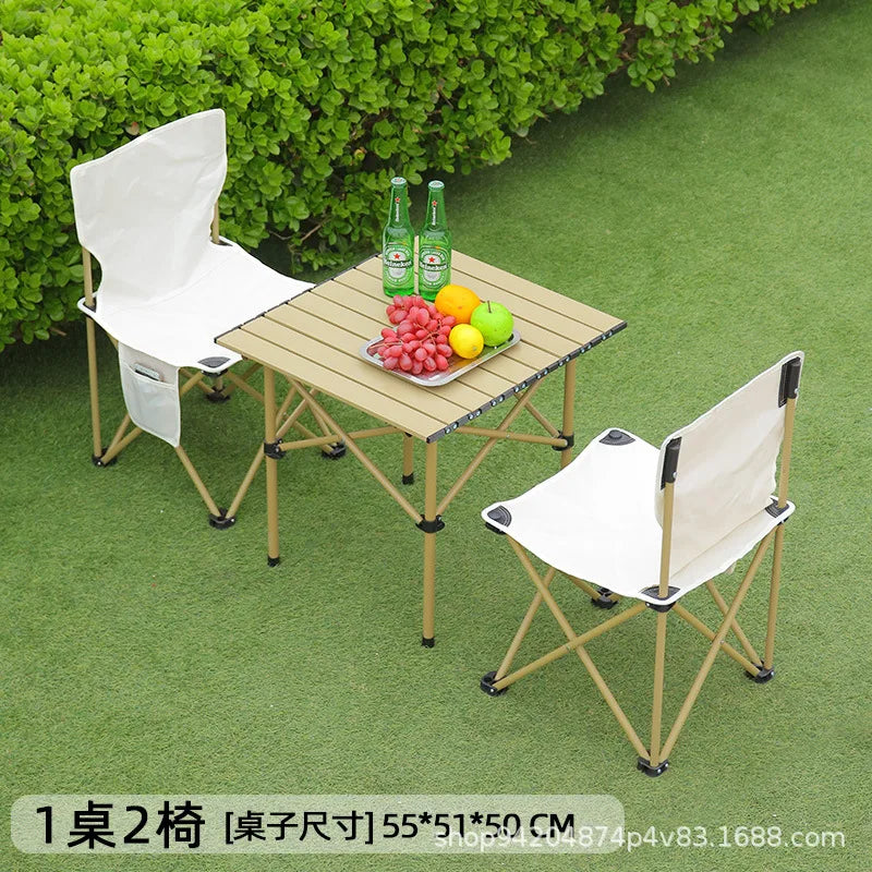 Outdoor Folding Table, Egg Roll Table, Stall, Convenient Camping Table And Chair Set, Picnic Chair Full Set Of Equipment