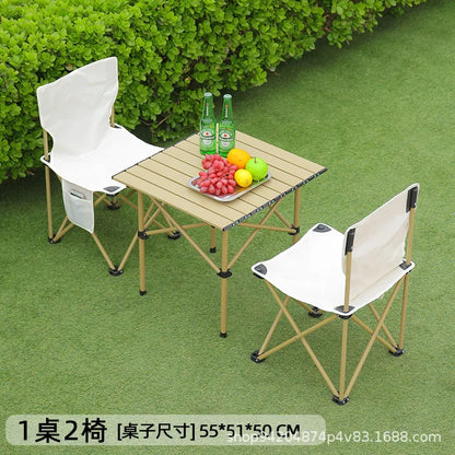 Outdoor Folding Table, Egg Roll Table, Stall, Convenient Camping Table And Chair Set, Picnic Chair Full Set Of Equipment