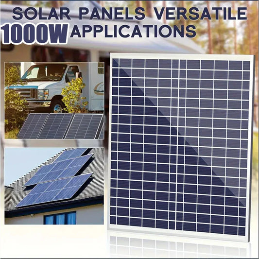 1000W Solar Panel Kit Complete 12V Polycrystalline Power Portable Outdoor Rechargeable Solar Cell Solar Generator for Home power tools