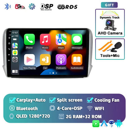 Android 14 For Peugeot 2008 208 2012-2018 Car Radio Multimedia Player Navigation GPS Wireless Carplay  Android Auto Stereo 2Din