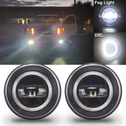 2Pcs/set 20W LED Fog Light Car Daytime Running Light fit for GMC Sierra 1500 07-13 fit for 2500HD 3500HD 07-14
