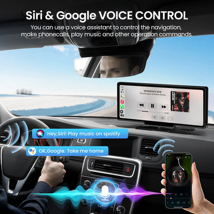 Movyxor 10.26 Wireless Carplay Android Auto Screen Auto BT Mirror Cast HD GPS Navigation Plug Play All Cars 2025 Model
