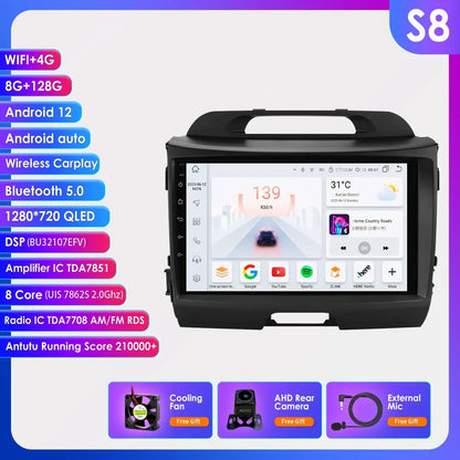 Hizpo Android 13 Car Radio GPS For KIA Sportage 3 2010 2011-2016 Multimedia Video Player 2din Navigation AUTO Stereo Head Unit