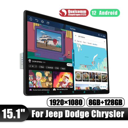 JOYING 15.1" 13.3" 11.6" 10.1"Android Car Radio Stereo Multimedia Player For Jeep Dodge Chrysler Car With Carplay Android Auto