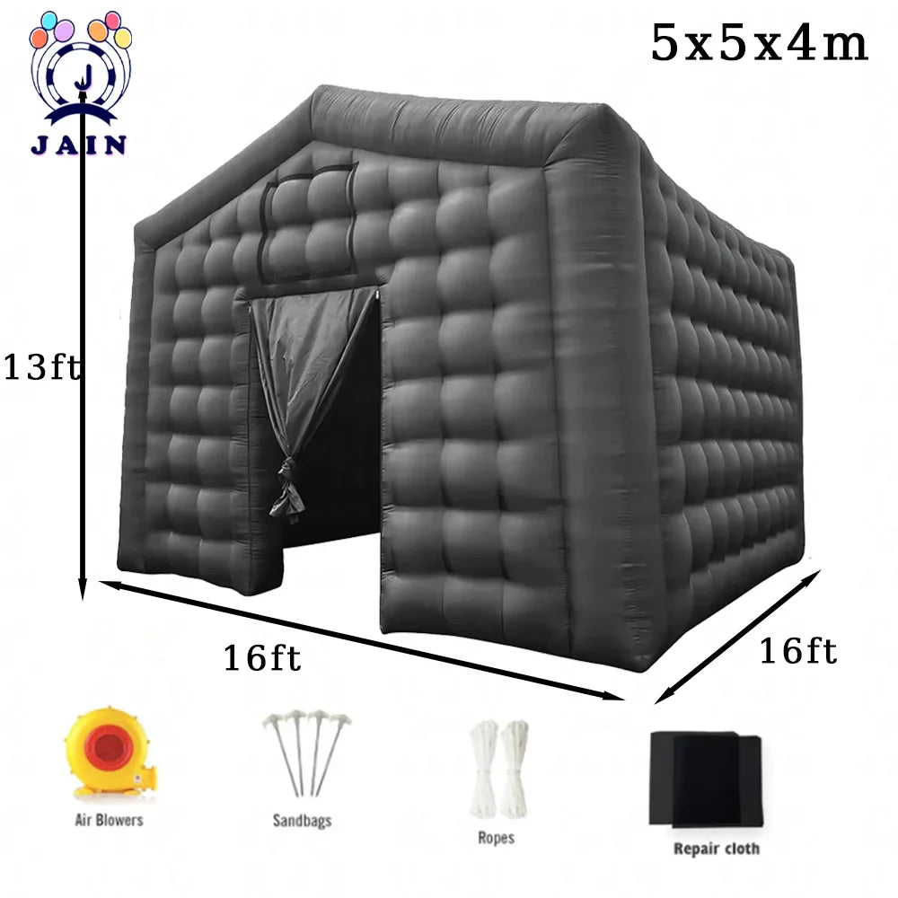 Large Inflatable Cube Disco Tent, Square Gazebo, Event Room, Big Mobile Portable, Night Club Party Pavilion For Outdoor
