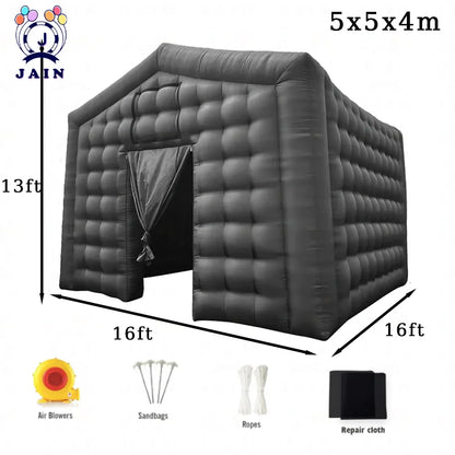 Large Inflatable Cube Disco Tent, Square Gazebo, Event Room, Big Mobile Portable, Night Club Party Pavilion For Outdoor