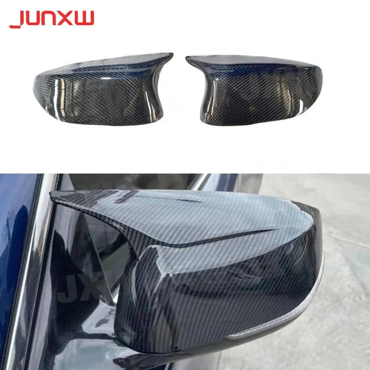 Carbon Fiber Material Car Accessorise Rearview Mirror Covers Caps For Infiniti Q50 2014-2020 Replacement Style