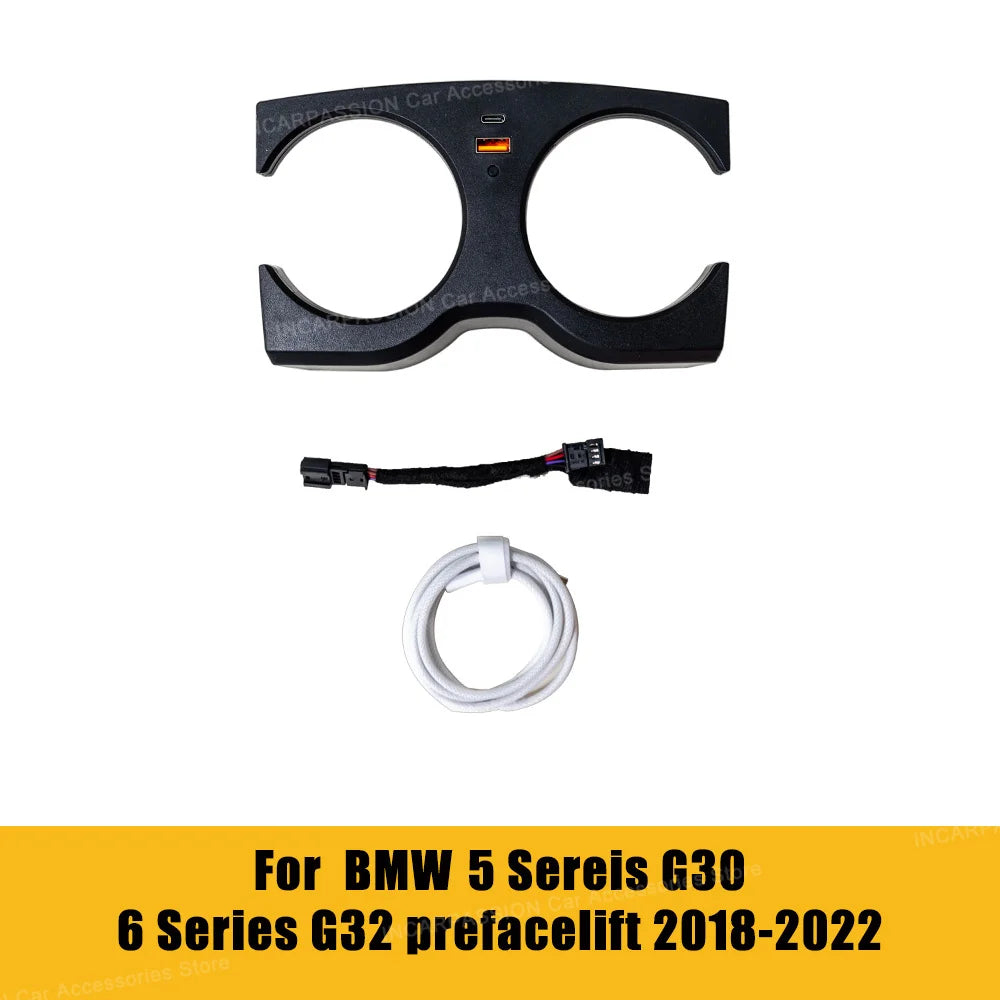 Cup holder ambient light for BMW 3 G20 4 G22 5 G30 6 G32 X3 G01 X4 G02 X5 G05 X6 G06 X7 G07