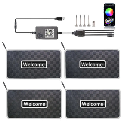 Customizable！Car LED Foot mats Symphony 213 Colors Led Car Ambient Lights App Control RGB Led car interior light accessories