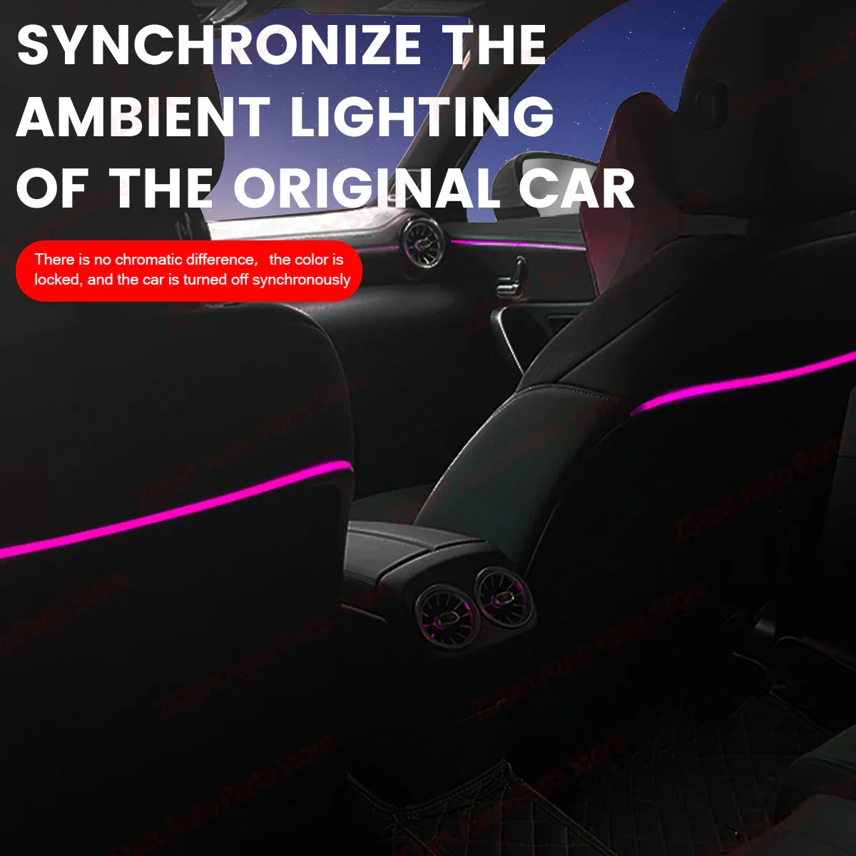 Car Seat Back Ambient Light 256 Colors For Mercedes-Benz W177 CLA GLA W118 W246 GLB B Seat Modified Car Interior APP Control