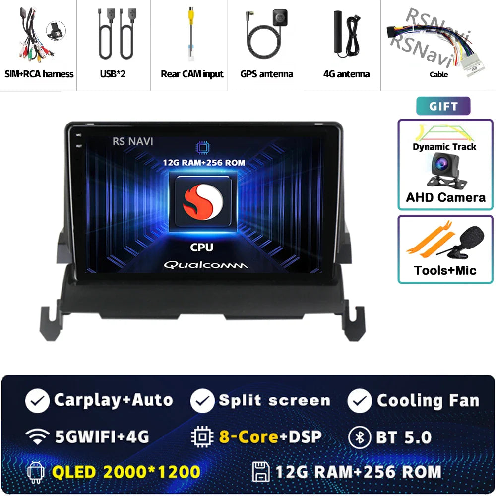 Android 14 CarPlay Car Radio for Dodge Journey 2009 2010 2011 2012 Multimedia Navigation GPS Stereo Auto video Head Unit 2 DIN