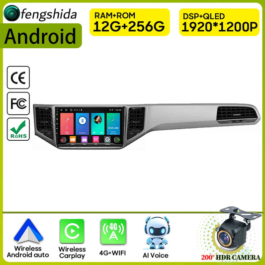 Car Radio Carplay For VOLKSWAGEN VW SPORTSVAN 2016-2019 Navigation GPS Android Auto Multimedia Player Stereo 4G Wifi No 2din DVD