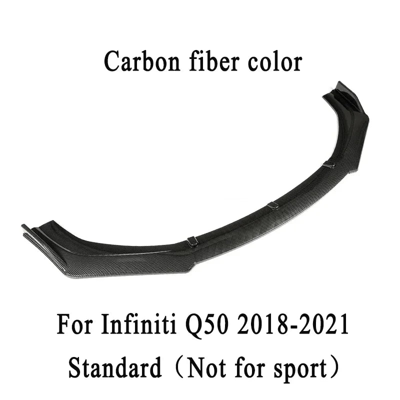 Front Bumper Spoiler Lip for Infiniti Q50 2014-2021 Standard（Not for sport）DIY Lower Bumper Diffuser rotector Modification
