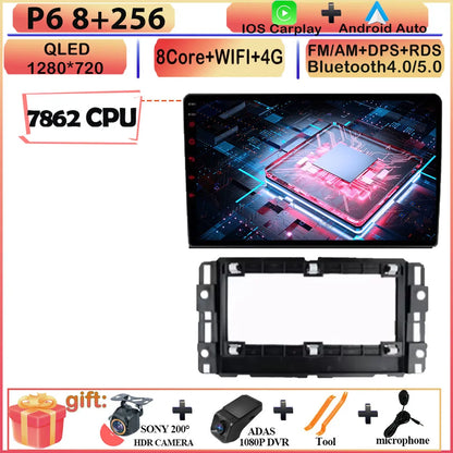 CARPLAY Android Screen For Chevrolet Avalanche Impala Tahoe Traverse 2007-2016 Car Automotive Multimedia Navigation DVD 7862 CPU