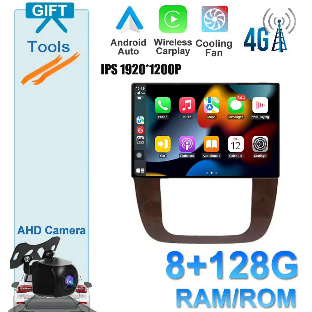 Android 14 Car Radio For GMC Yukon Chevrolet Tahoe Suburban 2008 - 2012 13.1Inch Screen GPS Navigation Wireless Carplay 4G WIFI